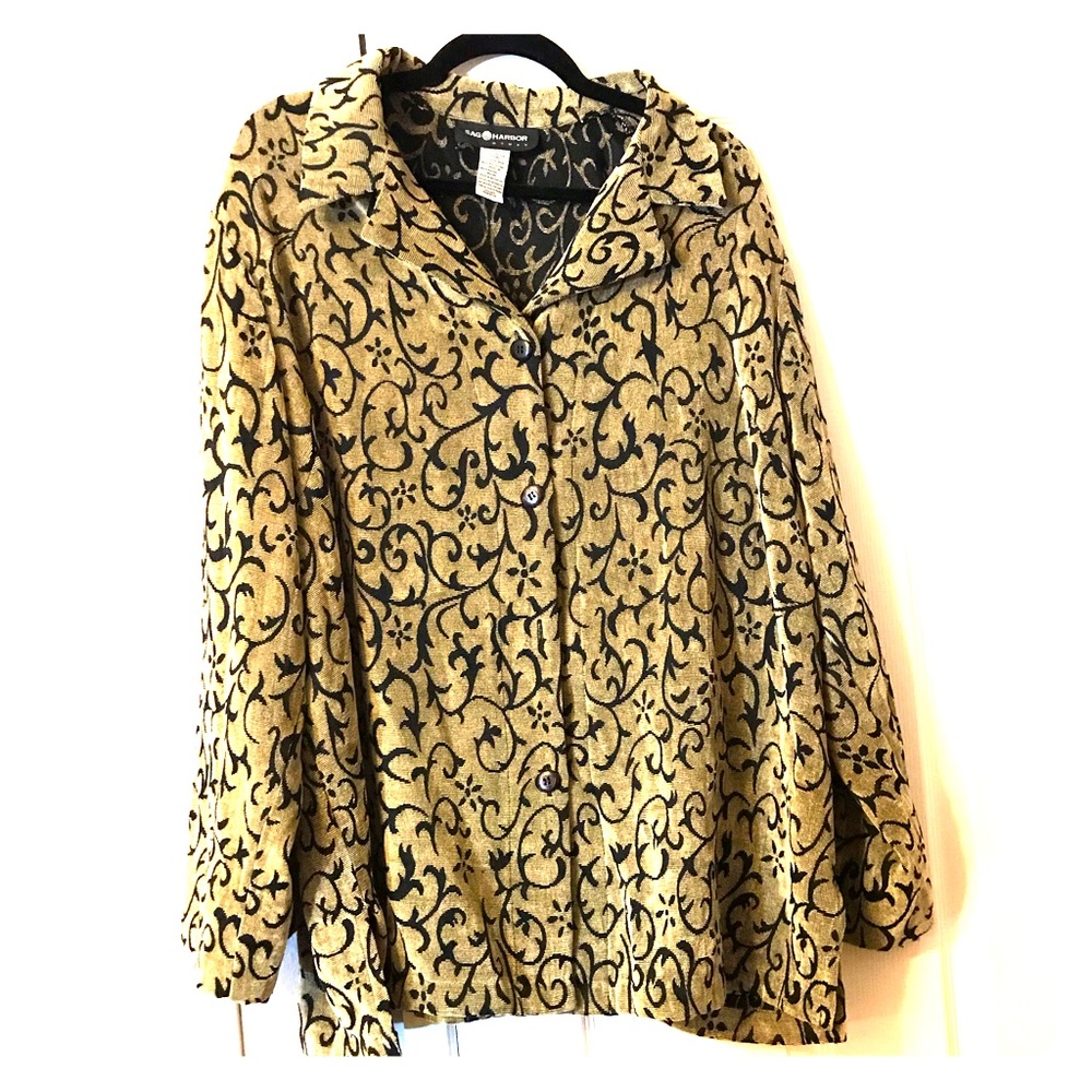 Sag Harbor 1990s soft blazer swing jacket 20W